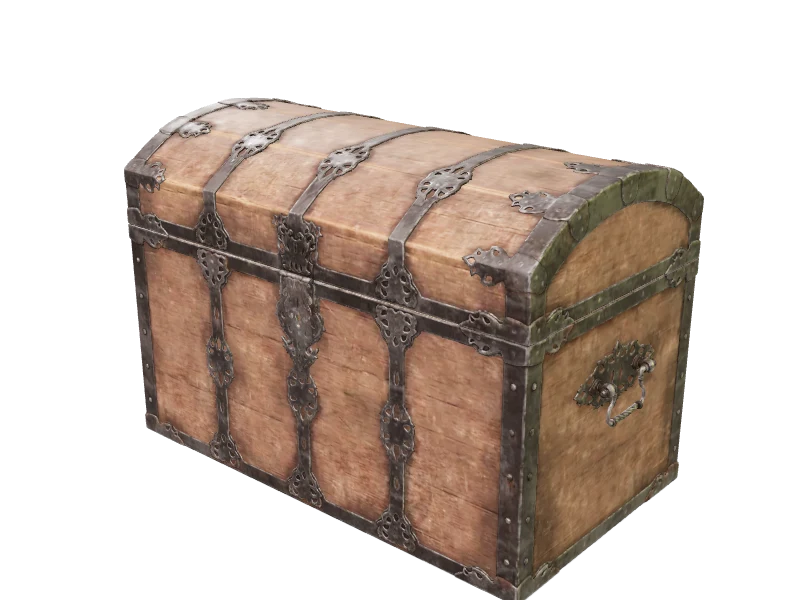 A treasure chest generated from a text prompt