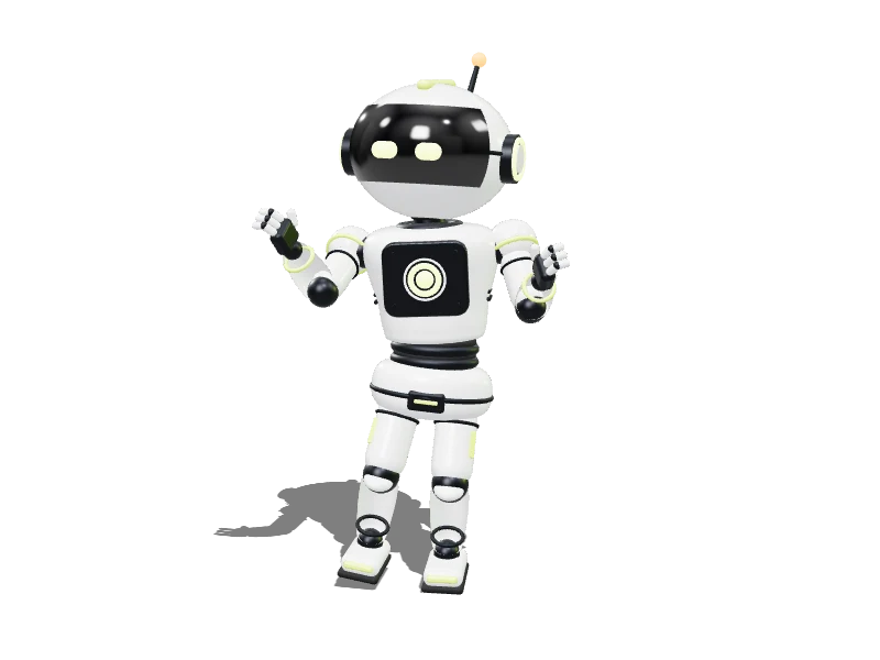 Dimi, the Dimensa robot, mid dance